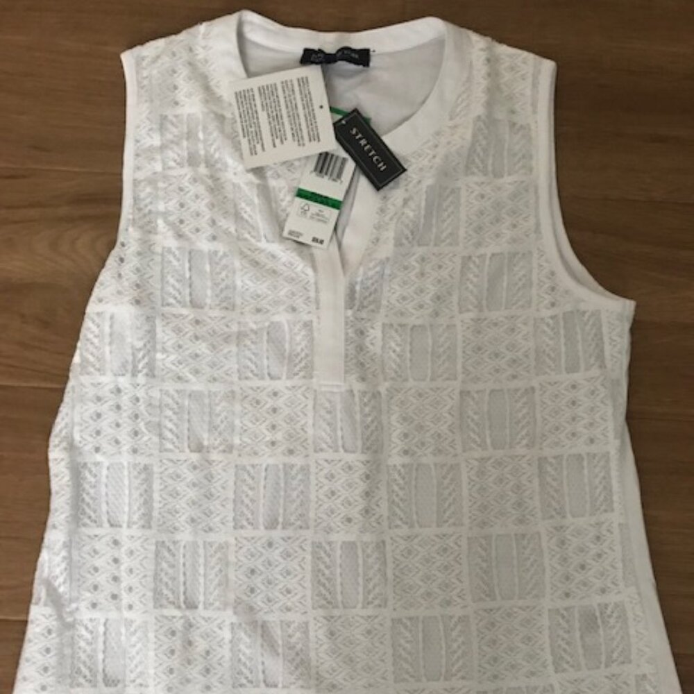 JNY Brand New White Sleeveless Shirt - Sz PL